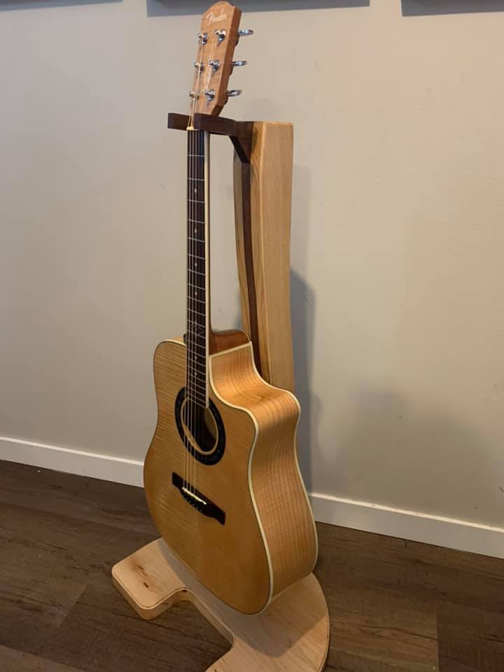 great ideas for wood guitar holder stand rack for instrument
