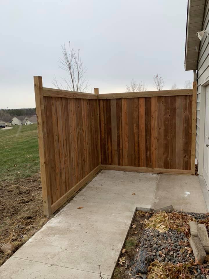privacy fence wood cedar custom built outdoor